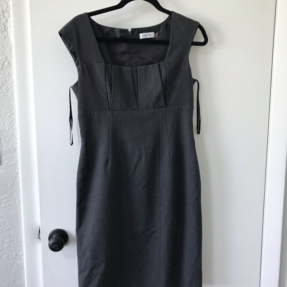 Calvin Klein Gray Suiting Dress